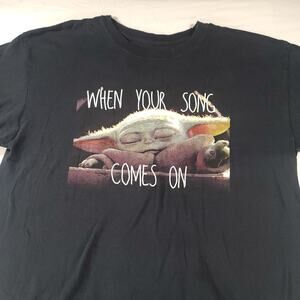 Star Wars Short Sleeve Crew Neck Casual T-Shirt Adult Mens Size Large L Black